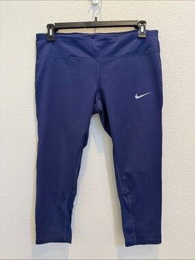 Nike Women’s Dri-FIT Capri Workout Leggings Navy Blue